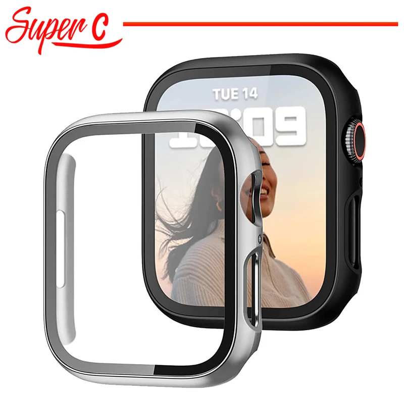 کاور سوپرسی مدل SC-360 مناسب برای اپل واچ Series SE 2022 Aluminum Case 40mm / SE 2021 Aluminum Case 40mm / Series 5 40mm / Series 6 40mm / Series 4 40mm به همراه محافظ صفحه نمایش