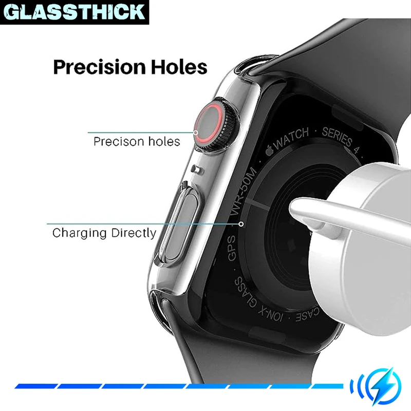 کاور گلستیک مدل GT-360 مناسب برای اپل واچ Series SE 2022 Aluminum Case 44mm / SE 2021 Aluminum Case 44mm / Series 5 44mm / Series 6 44mm / SE 44mm به همراه محافظ صفحه نمایش