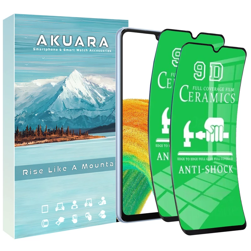 محافظ صفحه نمایش سرامیکی آکوآرا مدل CR2 AKU مناسب برای گوشی موبایل موتورولا Moto E7 / One Fusion مجموعه دو عددی
