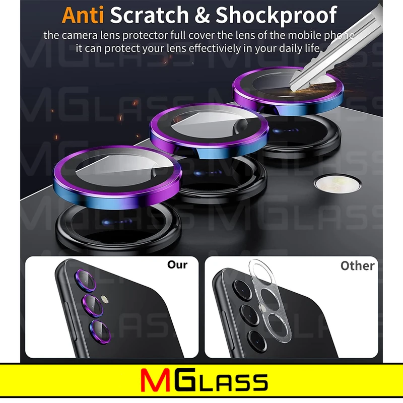 محافظ لنز دوربین ام‌گلس مدل Ring-Metal-MG مناسب برای گوشی موبایل سامسونگ Galaxy A25