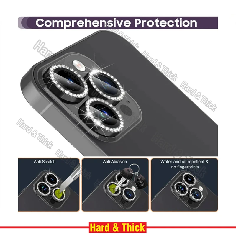 محافظ لنز دوربین هارد اند تیک مدل Ring-Diamond مناسب برای گوشی موبایل اپل Iphone 11 Pro / 11 Pro Max
