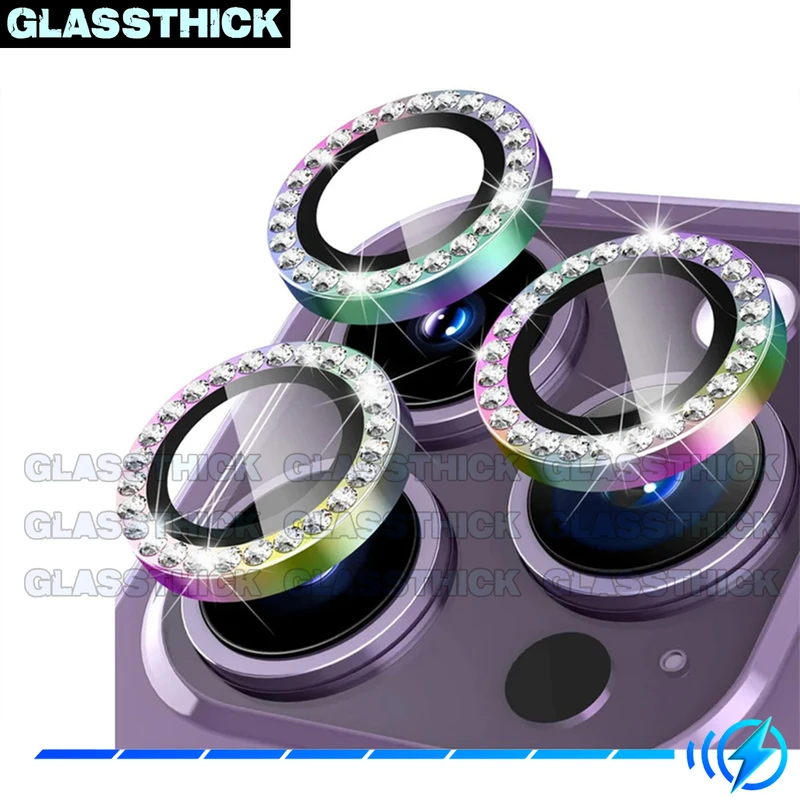 محافظ لنز دوربین گلستیک مدل Ring-Diamond مناسب برای گوشی موبایل اپل Iphone 11 Pro / 11 Pro Max