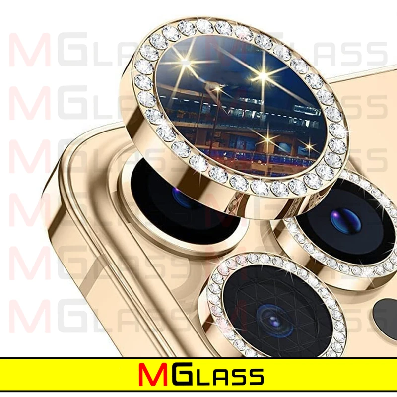 محافظ لنز دوربین ام‌گلس مدل Ring Diamond مناسب برای گوشی موبایل اپل Iphone 13 Pro / 13 Pro max