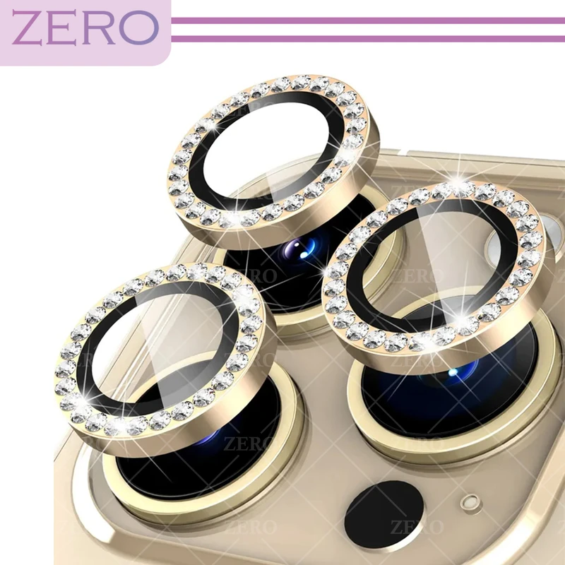 محافظ لنز دوربین زیرو مدل Metal Diamond مناسب برای گوشی موبایل اپل Iphone 12 Pro