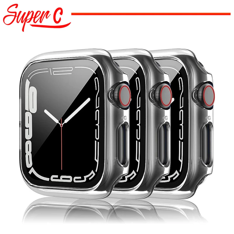 کاور سوپرسی مدل SC-360 مناسب برای اپل واچ Series 8 Aluminum 41mm / Series 7 Aluminum 41mm به همراه محافظ صفحه نمایش