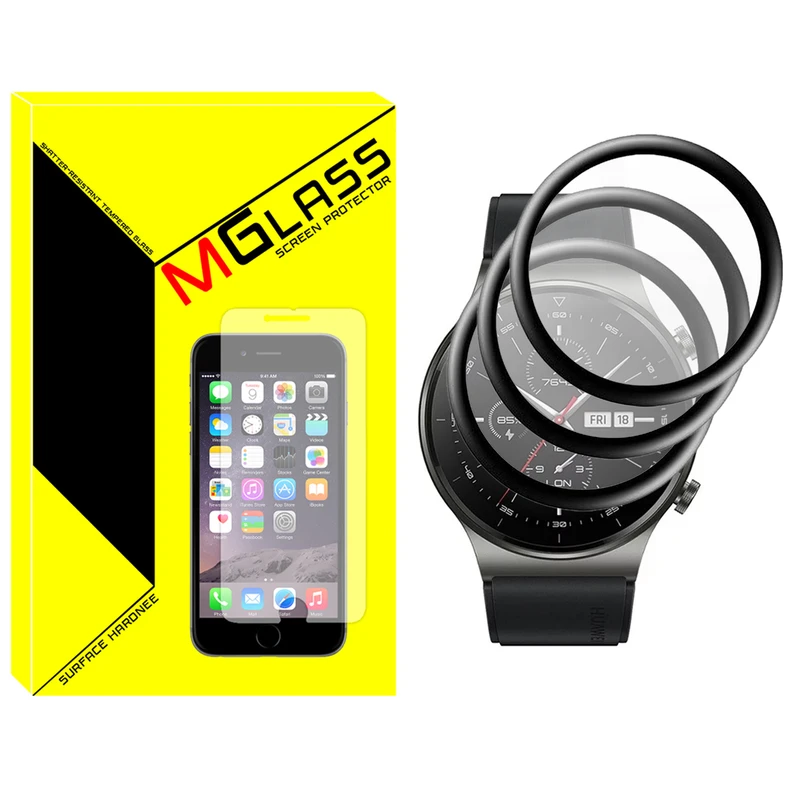 محافظ صفحه نمایش نانو ام‌گلس مدل Pmma-MG مناسب برای ساعت هوشمند هواوی GT2 Pro بسته سه عددی