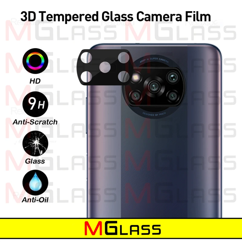محافظ لنز دوربین ام‌گلس مدل 3D-MG مناسب برای گوشی موبایل شیائومی Poco X3 / X3 Pro / X3 NFC