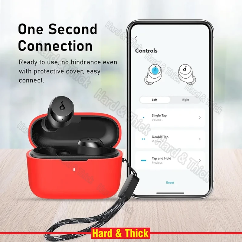 کاور هارد اند تیک مدل Silicon-HT مناسب برای کیس هدفون بی سیم انکر Soundcore A20i