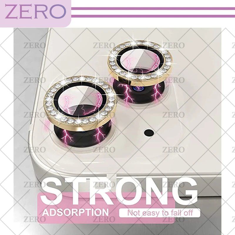 محافظ لنز دوربین زیرو مدل Ring-Diamond مناسب برای گوشی موبایل اپل Iphone 11 Pro / 11 Pro Max