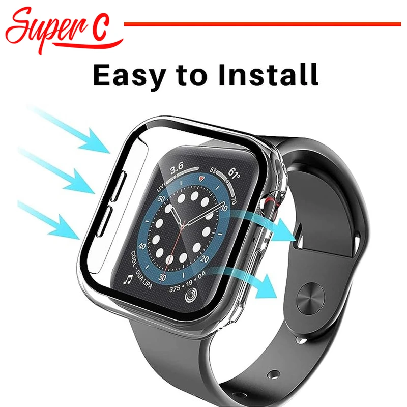 کاور سوپرسی مدل SC-360 مناسب برای اپل واچ Series 8 Aluminum 41mm / Series 7 Aluminum 41mm به همراه محافظ صفحه نمایش