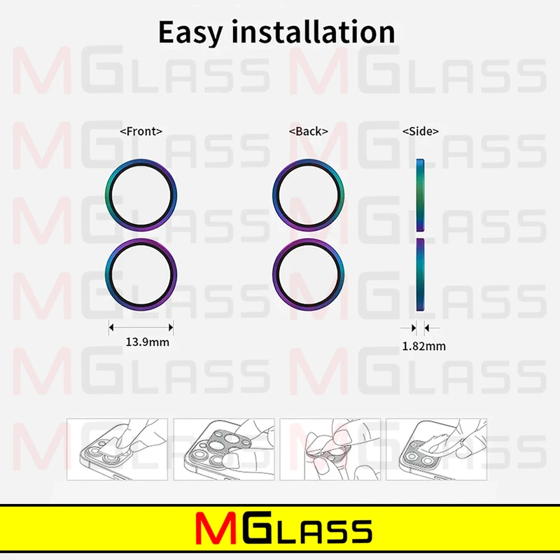 محافظ لنز دوربین رینگی ام‌گلس مدل Ring-Metal-MG مناسب برای گوشی موبایل ناتینگ Phone 1