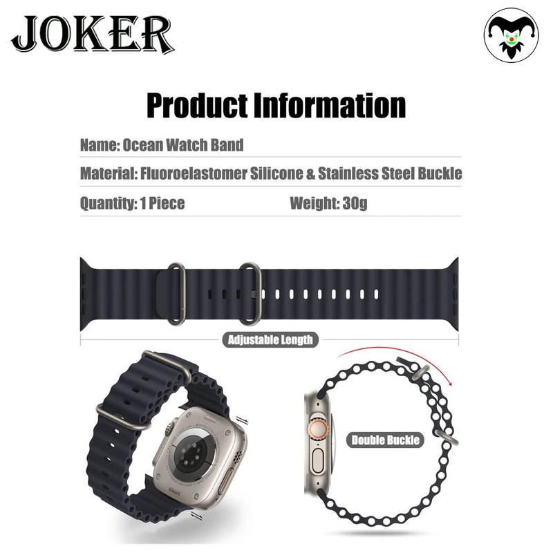 بند جوکر مدل Ocean مناسب برای ساعت هوشمند ویرفیت X8 Ultra
