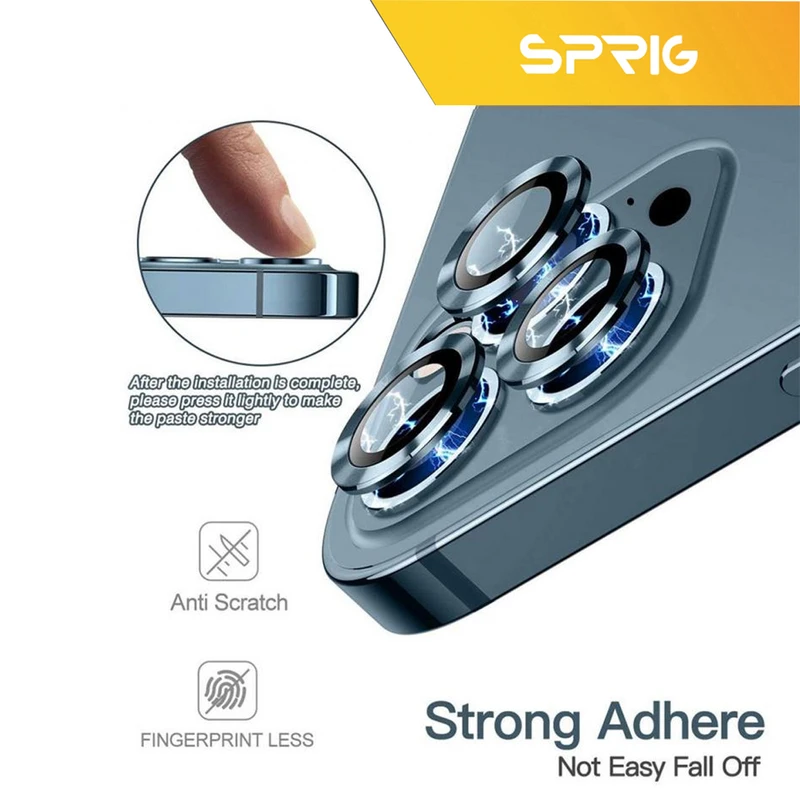 محافظ لنز دوربین رینگی اسپریگ مدل Ring Metal مناسب برای گوشی موبایل اپل Iphone 12 Pro max