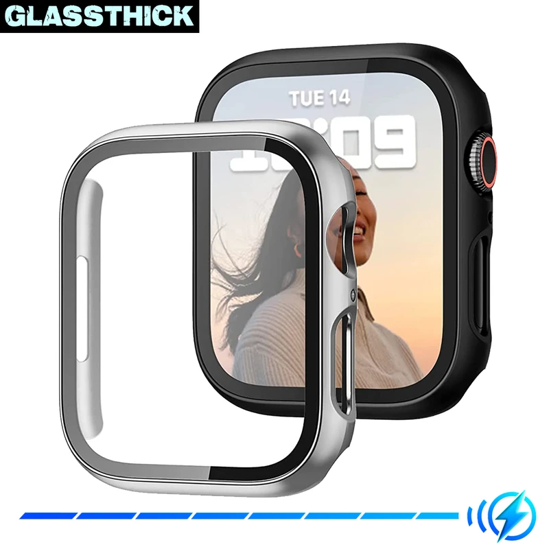 کاور گلستیک مدل GT-360 مناسب برای اپل واچ Series 8 Aluminum 45mm / Series 7 Aluminum 45mm به همراه محافظ صفحه نمایش