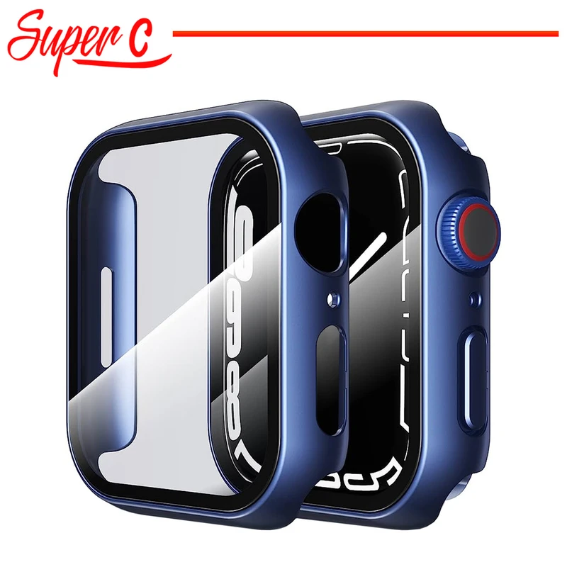 کاور سوپرسی مدل SC-360 مناسب برای اپل واچ Series SE 2022 Aluminum Case 44mm / SE 2021 Aluminum Case 44mm / Series 5 44mm / Series 6 44mm / SE 44mm به همراه محافظ صفحه نمایش