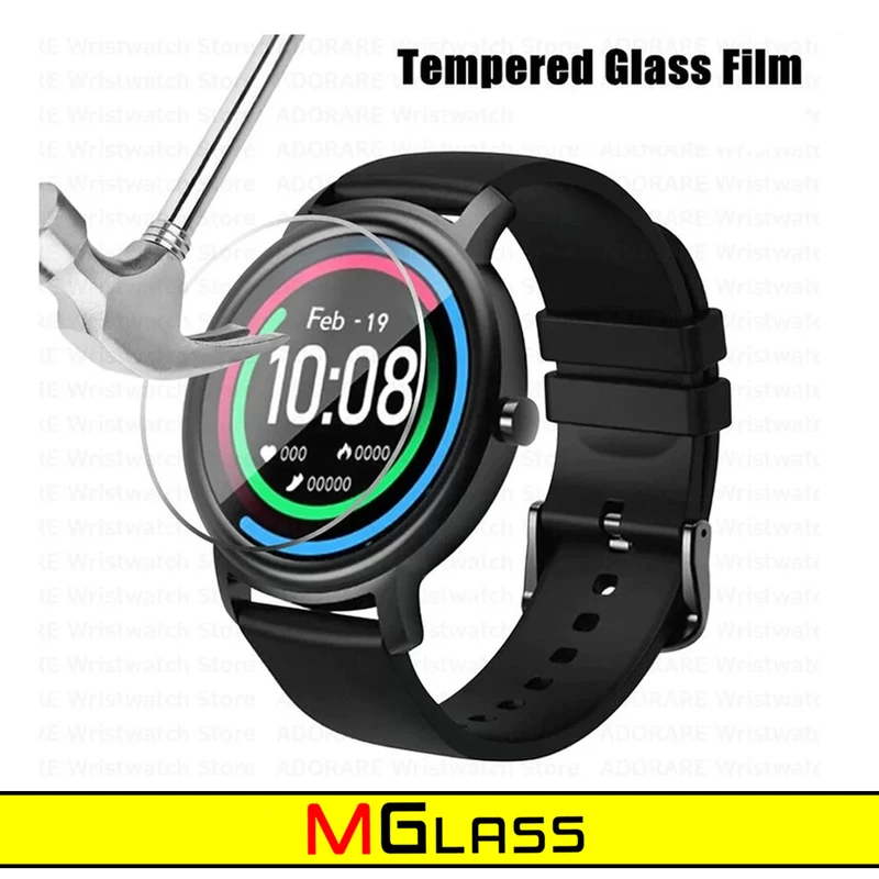 محافظ صفحه نمایش شیشه‌ای ام گلس مدل SH-MG مناسب برای ساعت هوشمند شیائومی Watch S1 GL بسته دو عددی