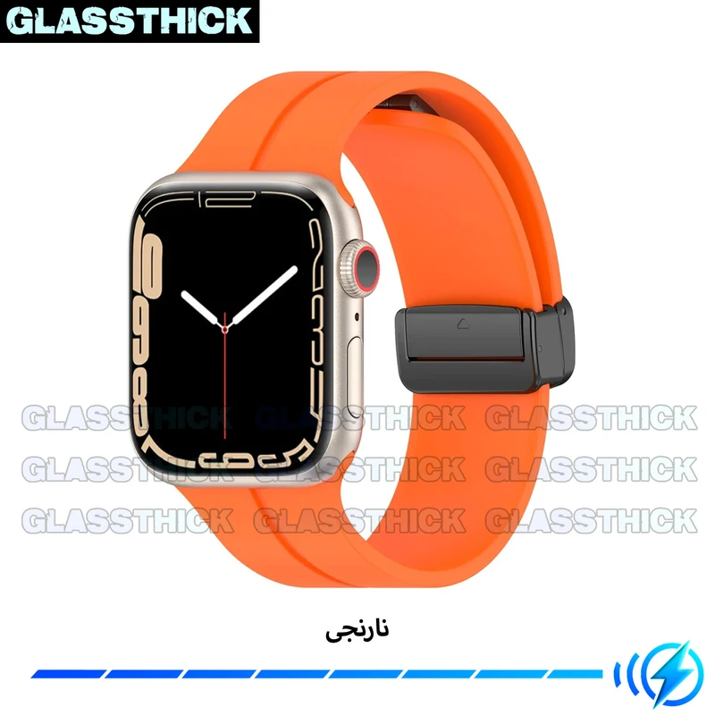 بند گلستیک مدل Magnetic-GL مناسب برای اپل واچ Series SE 2022 44mm / SE 2021 44mm / Series 5 44mm / Series 6 44mm / SE 44mm