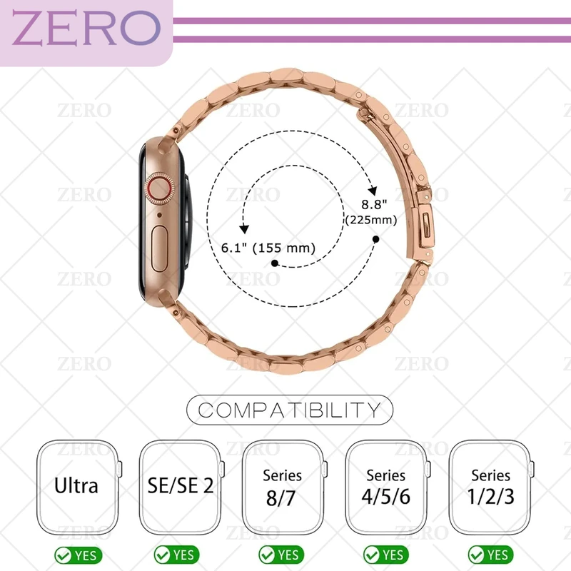 بند زیرو مدل 3Bid-Cover-ZR مناسب برای اپل واچ Series 8 Aluminum 45mm / Series 7 Aluminum 45mm به همراه کاور