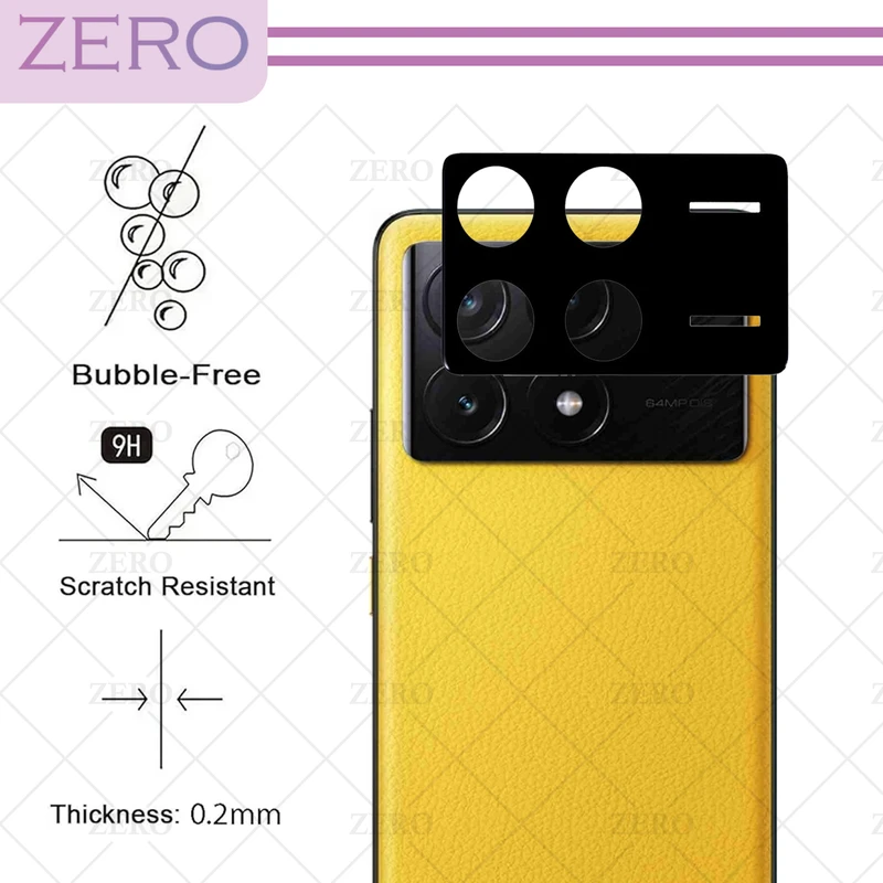 محافظ لنز دوربین زیرو مدل 3D-ZR مناسب برای گوشی موبایل شیائومی Poco X6 Pro