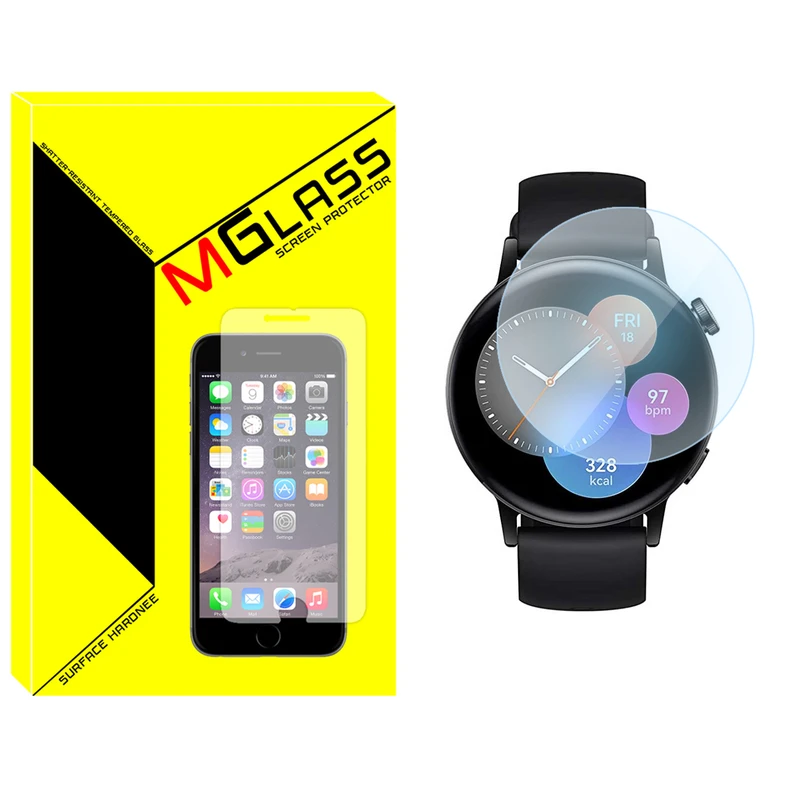محافظ صفحه نمایش شیشه‌ای ام گلس مدل SH-MG مناسب برای ساعت هوشمند هوآوی Watch GT3 42mm