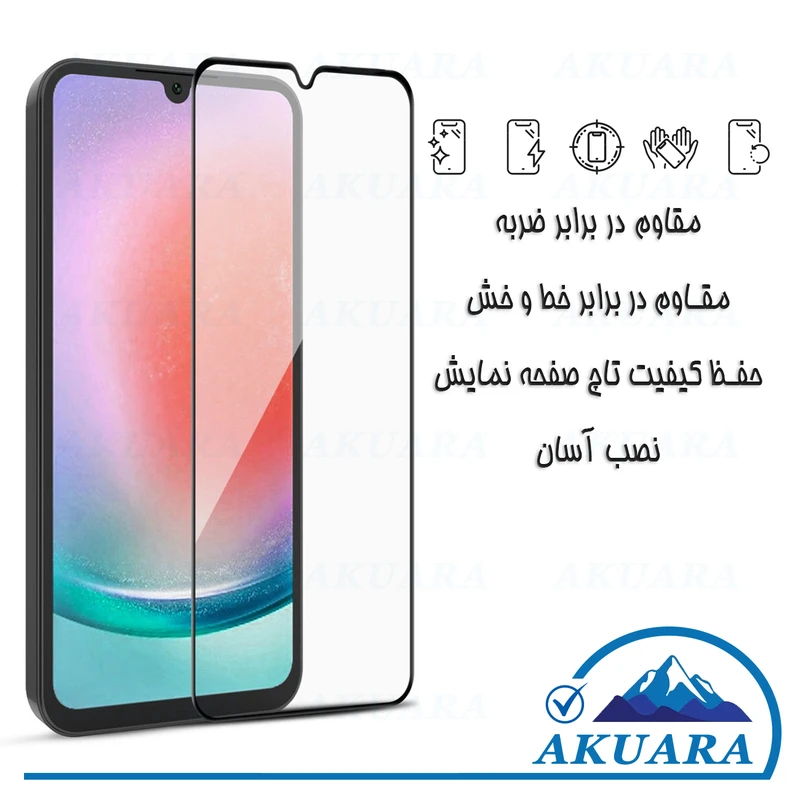 محافظ صفحه نمایش آکوآرا مدل Full AKU fl2 مناسب برای گوشی موبایل سامسونگ Galaxy A03 / M33 مجموعه دو عددی
