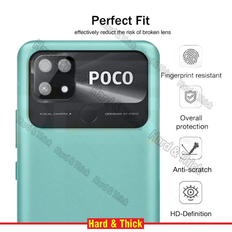 محافظ لنز دوربین هارد اند تیک مدل 3D-HT مناسب برای گوشی موبایل شیائومی Poco C40 / Redmi 10C