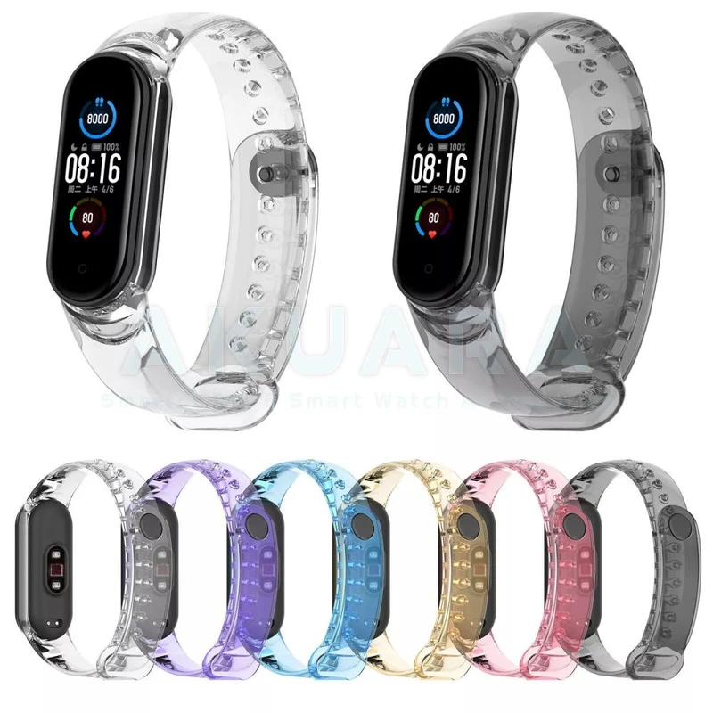 بند آکوآرا مدل Transparence مناسب برای ساعت هوشمند شیائومی Mi Band 5 / 6
