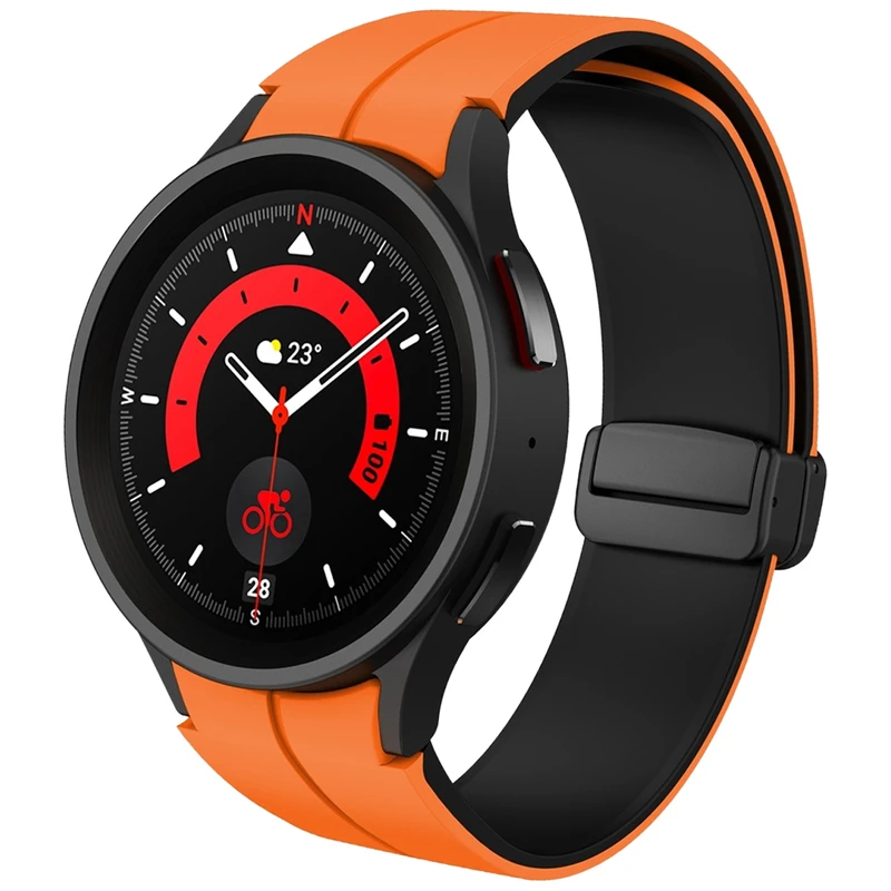 بند اسپریگ مدل Silicone MAG ORG DualC مناسب برای ساعت هوشمند سامسونگ Galaxy Watch 4/5/6/7/FE size 40/43/44/46/47mm