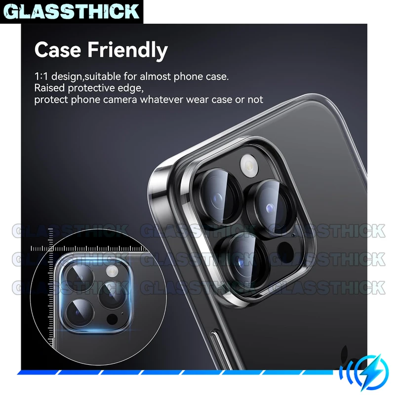 محافظ لنز دوربین گلستیک مدل Ring-Metal-GL مناسب برای گوشی موبایل اپل Iphone 15 Pro Max
