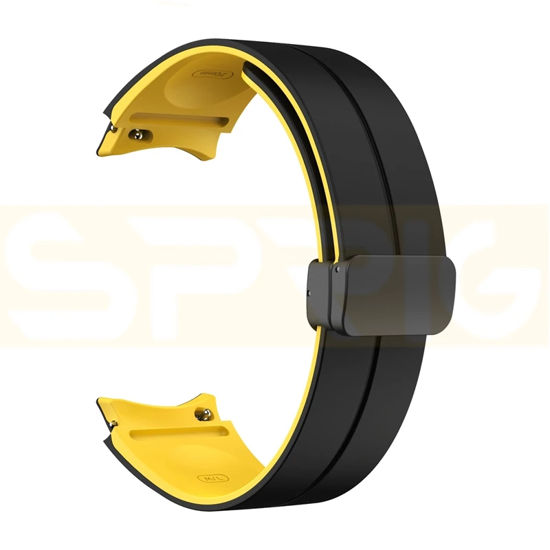 بند اسپریگ مدل Silicone MAG ORG DualC مناسب برای ساعت هوشمند سامسونگ Galaxy Watch 4 40mm / Watch 4 44mm / Watch 4 Classic 42mm / Watch 4 Classic 46mm