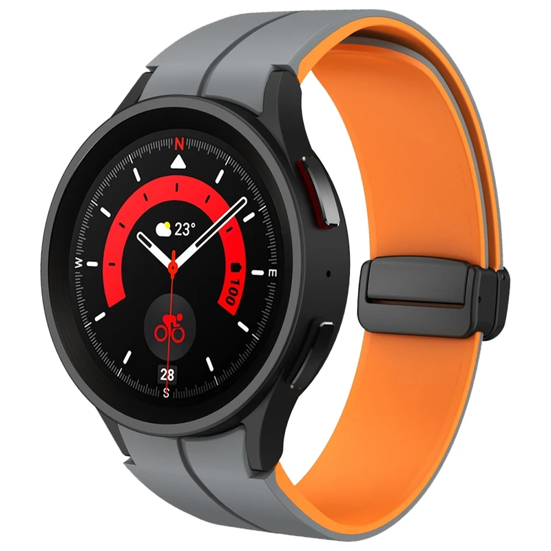 بند اسپریگ مدل Silicone MAG ORG DualC مناسب برای ساعت هوشمند سامسونگ Galaxy Watch 6 40mm