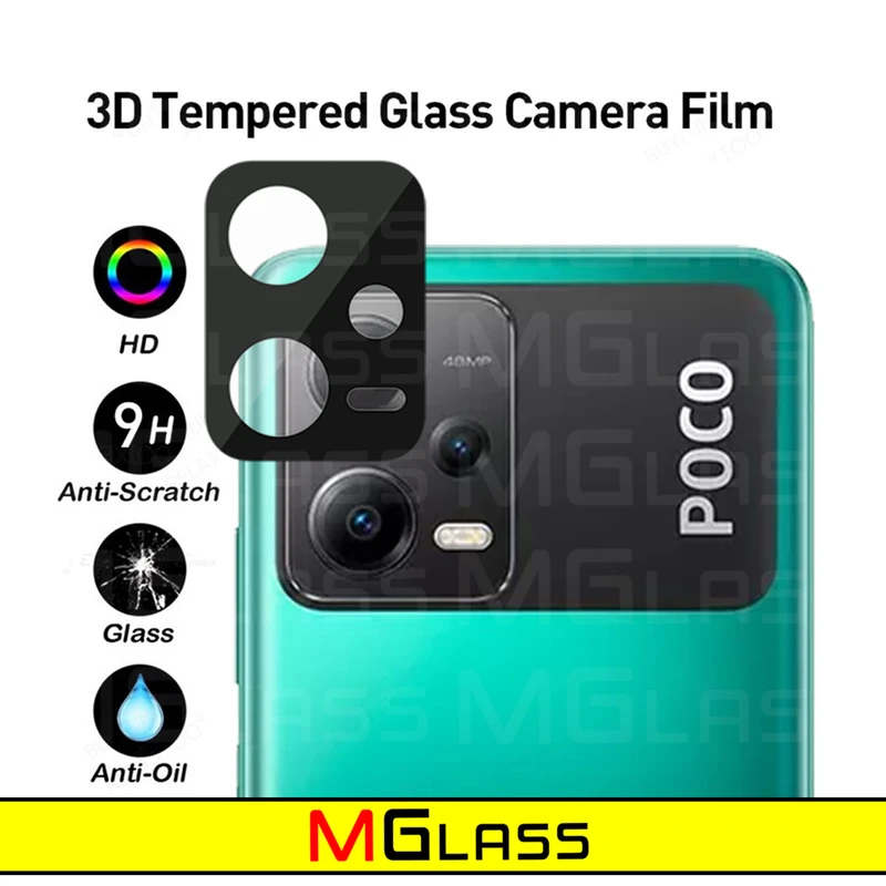 محافظ لنز دوربین ام‌گلس مدل 3D-MG مناسب برای گوشی موبایل شیائومی Poco X5 5G