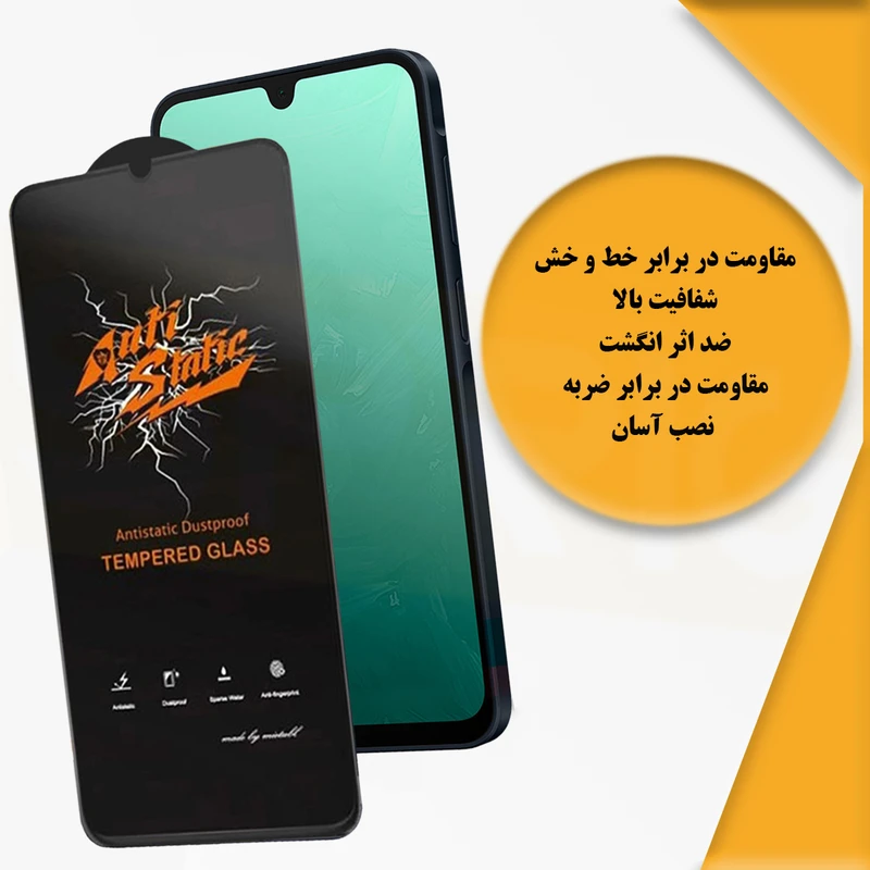 محافظ صفحه نمایش آنتی استاتیک اسپریگ مدل Antistatic_MTB_Glass مناسب برای گوشی موبایل اپل Iphone 13 Pro max بسته دو عددی