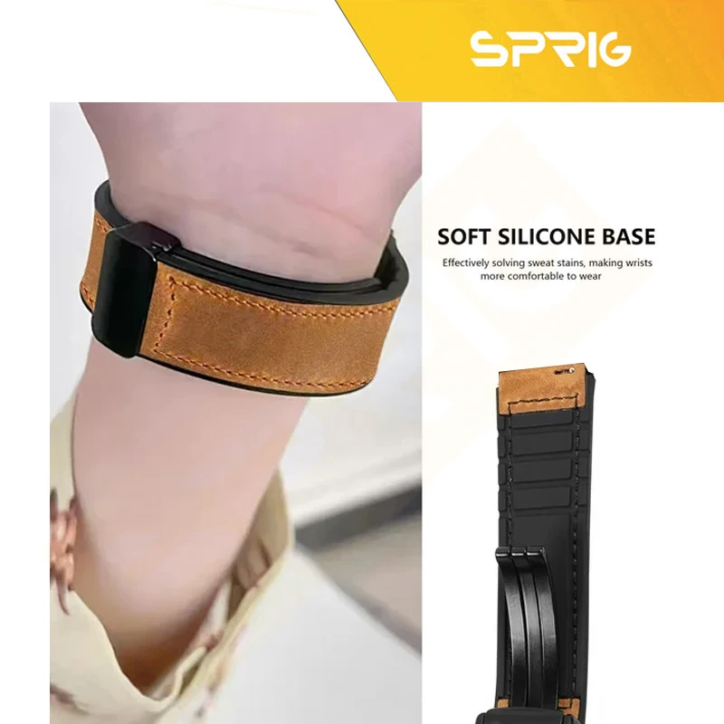 بند اسپریگ مدل Magnetic Soft Leather TW مناسب برای ساعت هوشمند سامسونگ Galaxy Gear S3 / Watch 3 45mm / Watch 46mm / S3 Frontier / S3 Classic Gear 2 R380