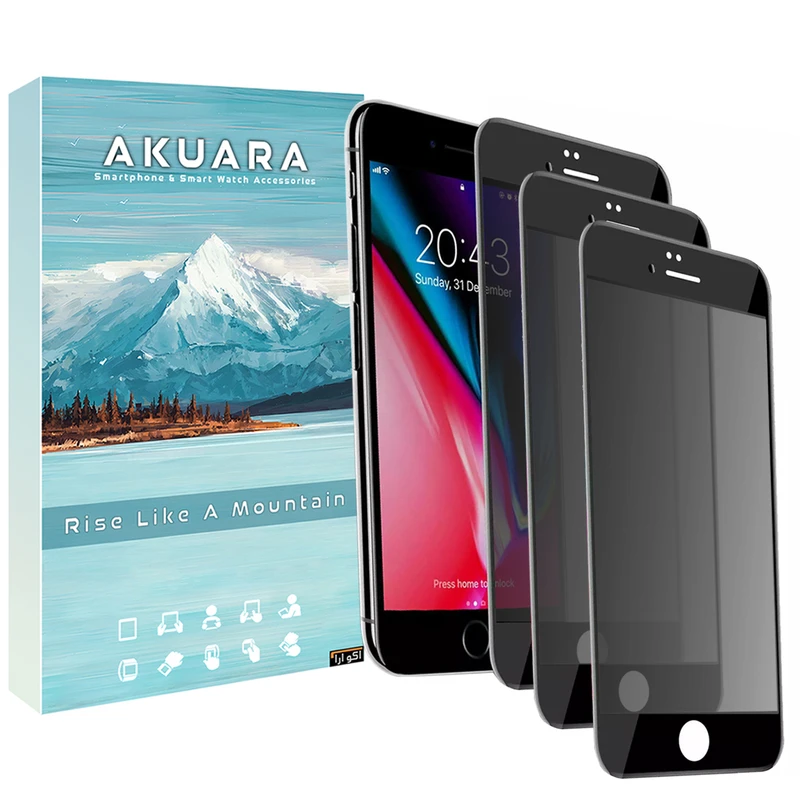 محافظ صفحه نمایش حریم شخصی آکوآرا مدل Prv AKU مناسب برای گوشی موبایل اپل iPhone 7 Plus / 8 Plus