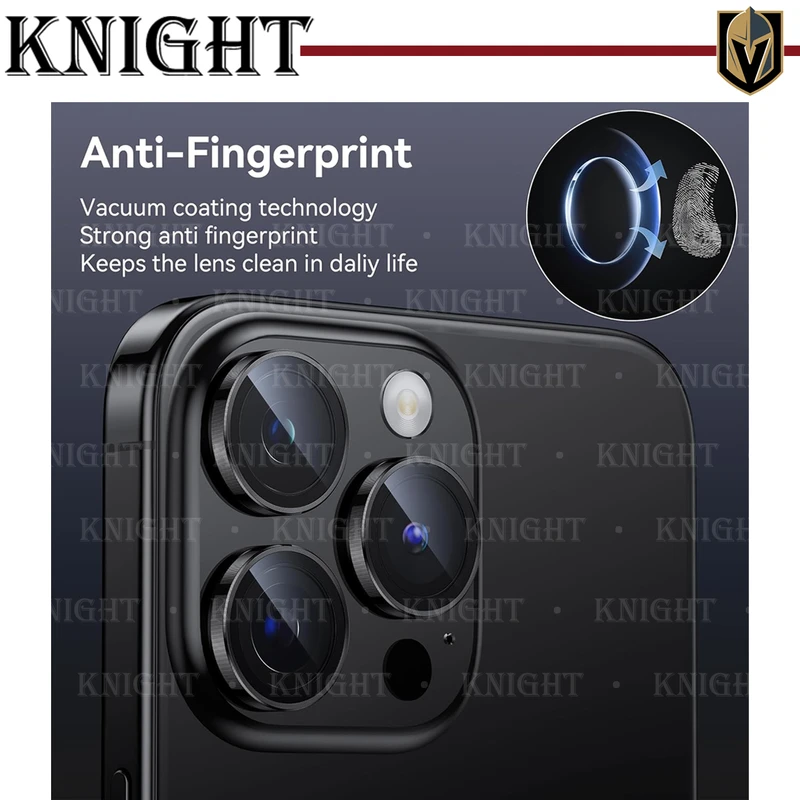 محافظ لنز دوربین نایت مدل Ring-Metal-KT مناسب برای گوشی موبایل اپل Iphone 15 Pro