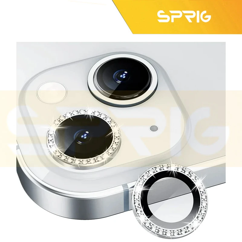 محافظ لنز دوربین اسپریگ مدل Ring Metal Shine مناسب برای گوشی موبایل اپل Iphone 13/13mini