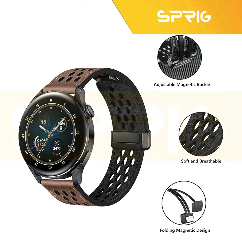بند اسپریگ مدل NK Leather magnet TW مناسب برای ساعت هوشمند شیائومی Redmi watch 5 active / watch 5 lite