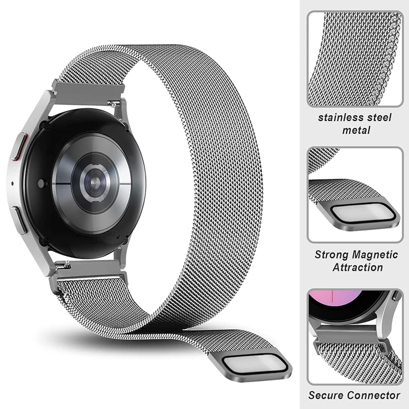بند زیرو مدل Milanese ZR مناسب برای ساعت هوشمند سامسونگ Galaxy Watch 4/5/6/7/FE سایز 40/43/44/46/47 میلی متری