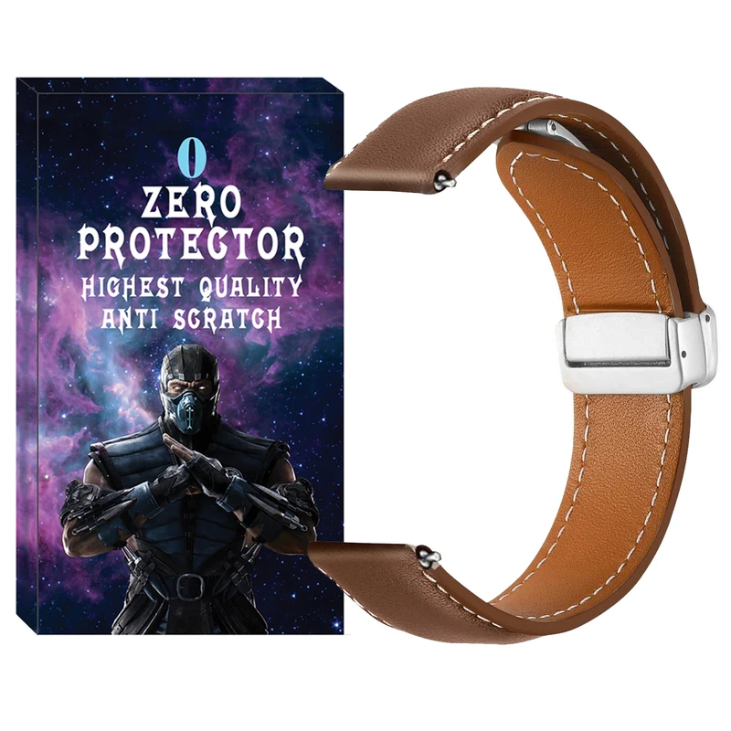 بند زیرو مدل MAG Leather ZR TW مناسب برای ساعت هوشمند هپی تاچ K59 Pro / K56 Pro Ultra