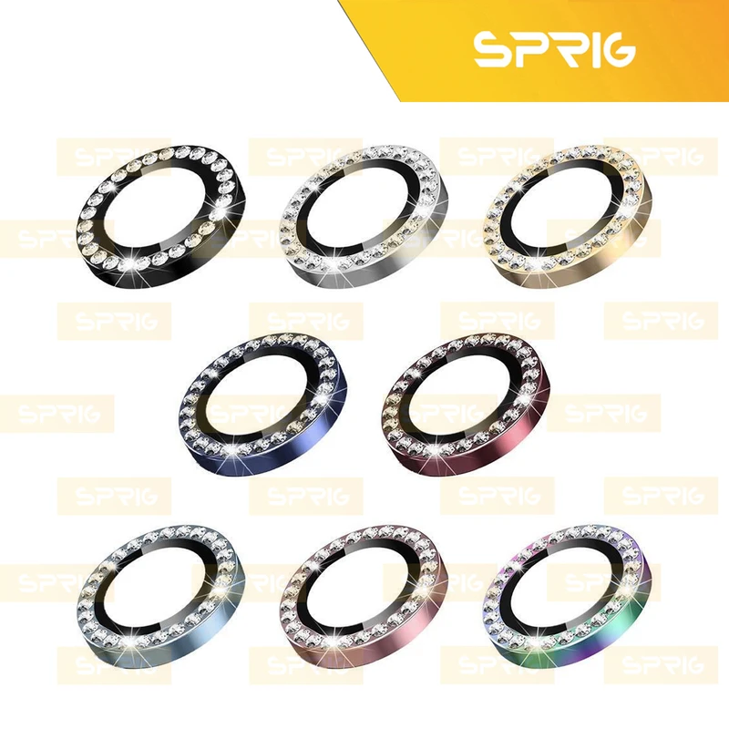 محافظ لنز دوربین رینگی اسپریگ مدل Ring Metal Diamond مناسب برای گوشی موبایل شیائومی Poco F6 Pro
