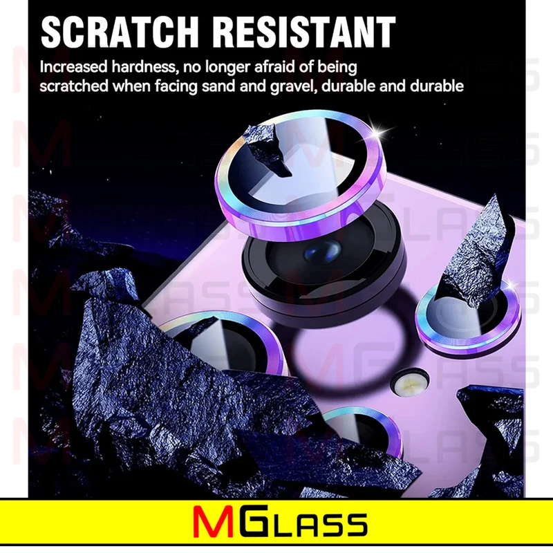 محافظ لنز دوربین ام‌گلس مدل Colorful Ring MG مناسب برای گوشی موبایل سامسونگ Galaxy S22 Ultra