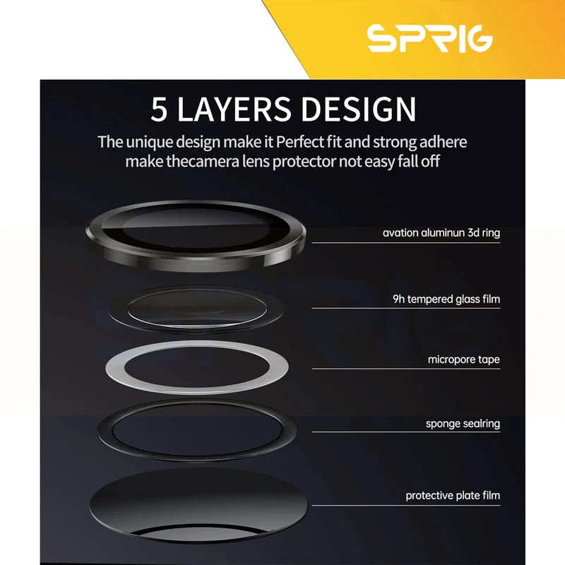 محافظ لنز دوربین رینگی اسپریگ مدل Ring Metal مناسب برای گوشی موبایل شیائومی Poco X7