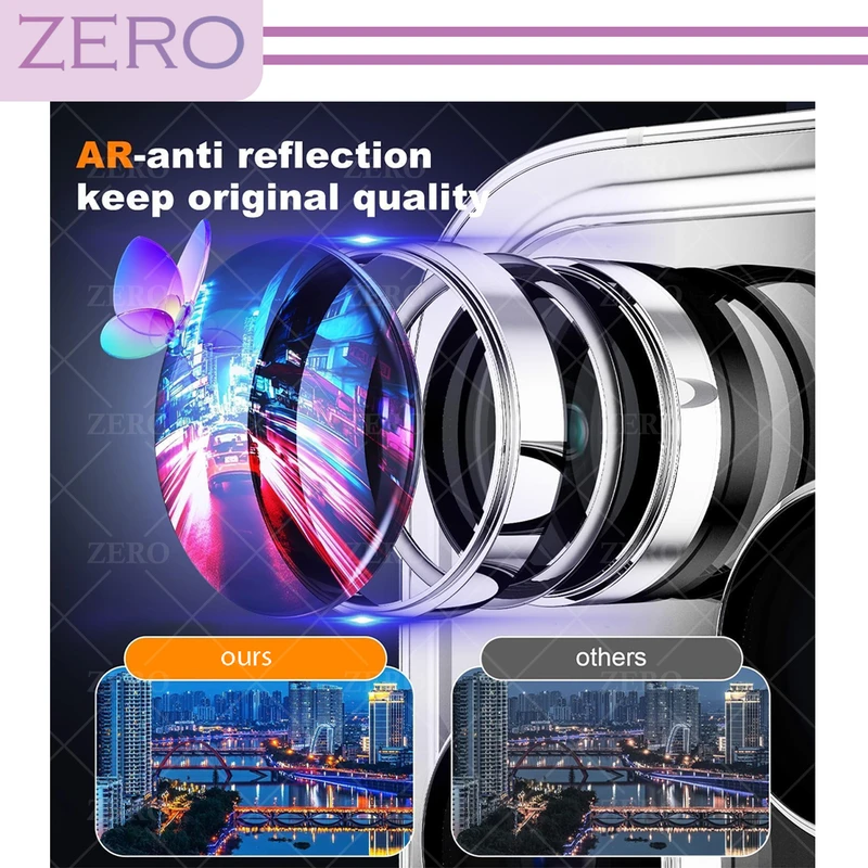 محافظ لنز دوربین زیرو مدل Ring-Metal-ZR مناسب برای گوشی موبایل اپل Iphone 15 Pro