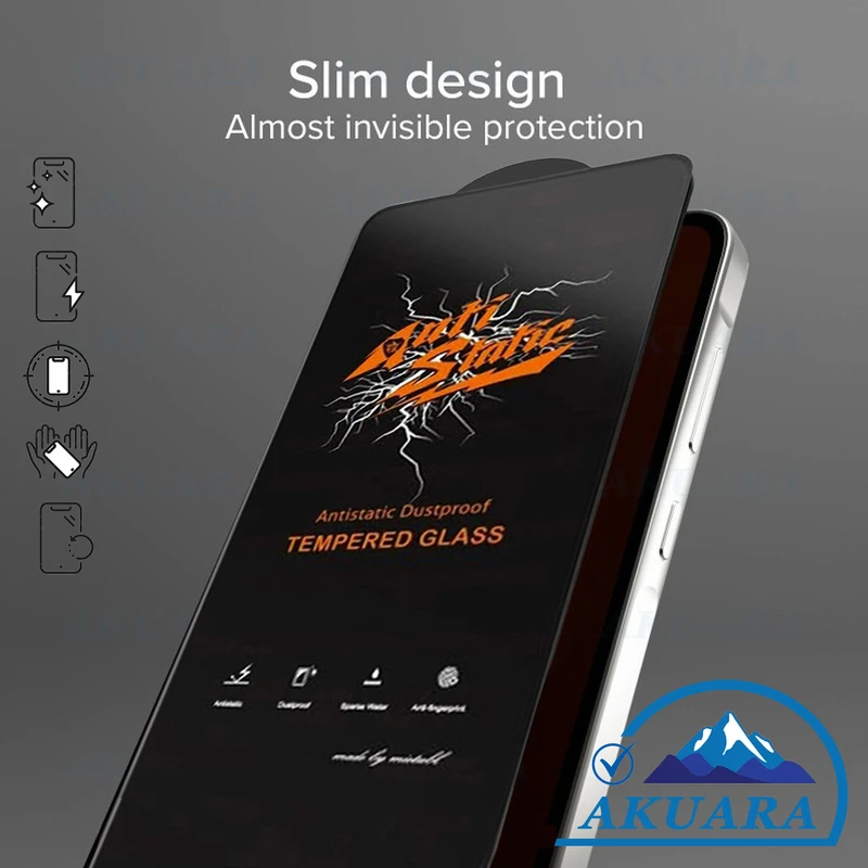 محافظ صفحه نمایش آکوآرا مدل Antistatic AKU مناسب برای گوشی موبایل اپل iPhone 13 Pro مجموعه سه عددی