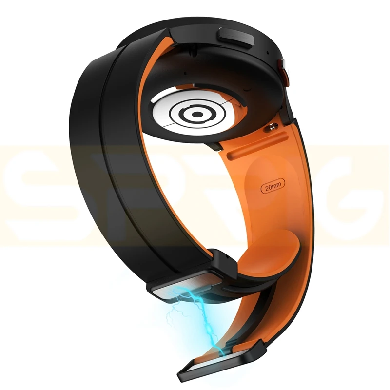 بند اسپریگ مدل Silicone MAG ORG DualC مناسب برای ساعت هوشمند سامسونگ Galaxy Watch 4 40mm / Watch 4 44mm / Watch 4 Classic 42mm / Watch 4 Classic 46mm