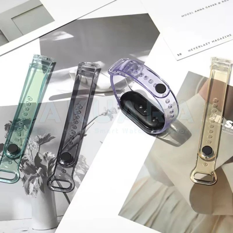 بند آکوآرا مدل Transparence مناسب برای ساعت هوشمند شیائومی Mi Band 8
