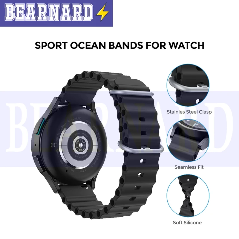 بند برنارد مدل Ocean-BR مناسب برای ساعت هوشمند هپی تاچ K59 / K59 Pro