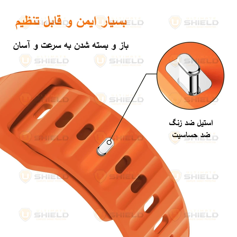 بند آلتیمیت شیلد مدل SPG_Sport_GRD مناسب برای ساعت هوشمند سامسونگ Galaxy Watch 4 Classic 46mm به همراه کاور