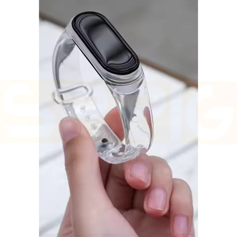 بند اسپریگ مدل Clear Silicone مناسب برای ساعت هوشمند شیائومی Mi Band 3/4